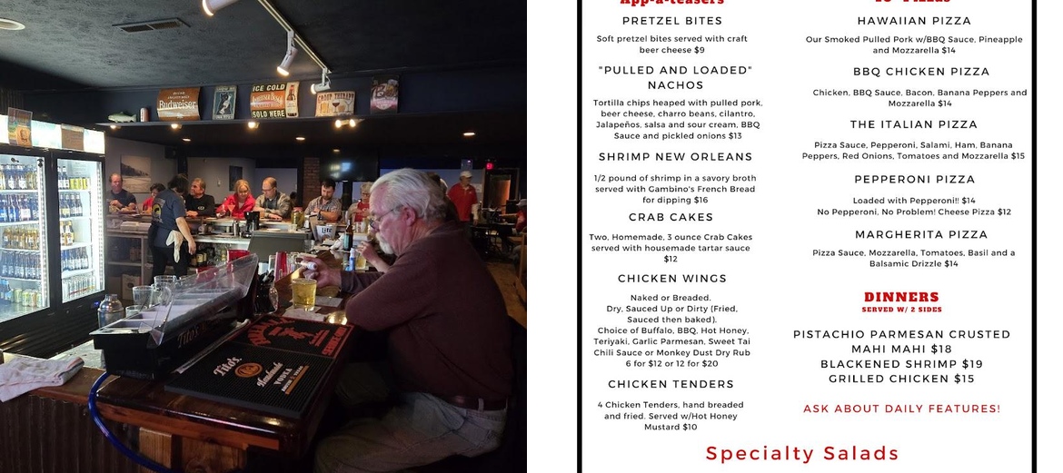 Boondocks Dive Bar-BQ Menu