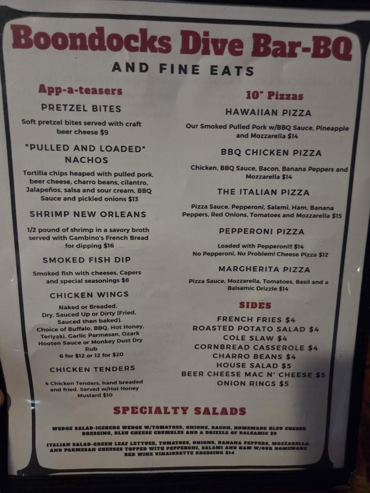 Boondocks Dive Bar-BQ Menu image 4